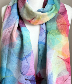 Leaf Vein Scarf - Multi