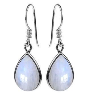 Single Large Tear Drop Earring - Moonstone