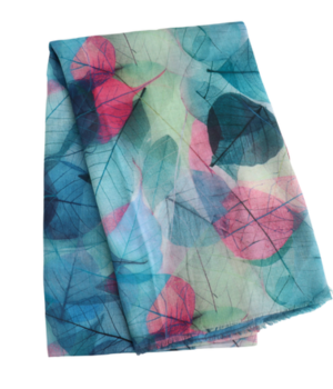 Leaf Vein Scarf - Teal 3.png