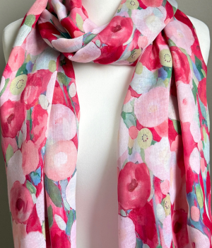 Flower Power Scarf - Red