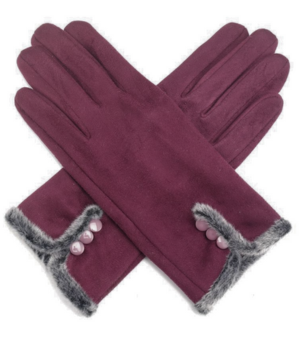 Plum Button and Faux Fur Detail Gloves.png