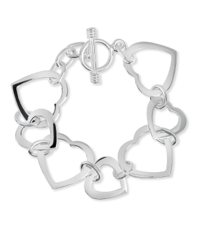 Open Heart Link Bracelet