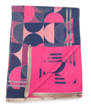 Pink navy Retro circles scarf 2.png