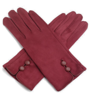 Burgundy Leather trim and Button Detail Gloves.png