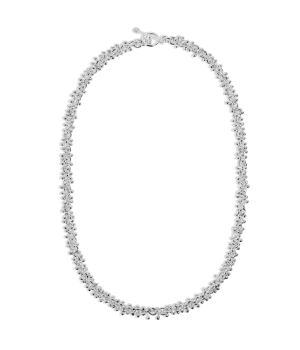 Fine Silver Mistletoe Necklace , cluster ball style. Handmade, striking, statement piece. All occasions