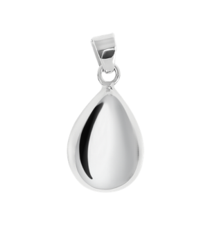 Polished Silver Teardrop Pendant