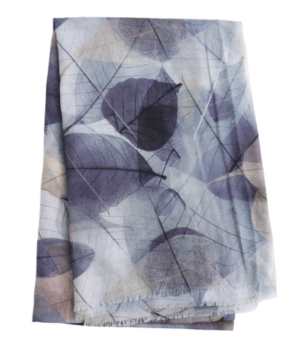 Vein Leaves Scarf - Grey.png