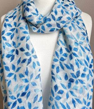 Leaf Scarf - Blues