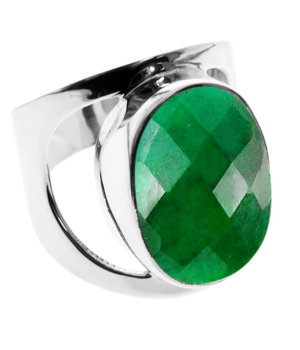 Large Oval Ring - Emerald Quartz