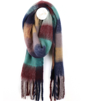 Earthy Mix Fluffy Check Scarf.png