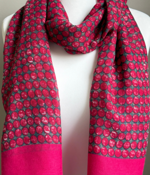 Deep Berry Spotted Scarf