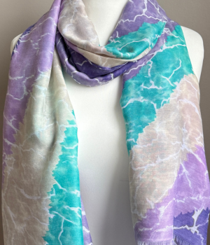 Oceanic Scarf - Purple and Turquoise
