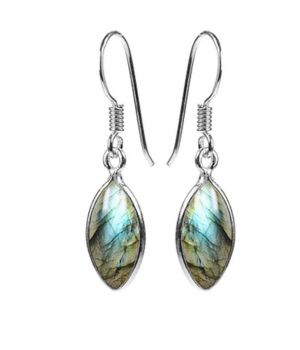 Marquise Drop Earrings - Labradorite