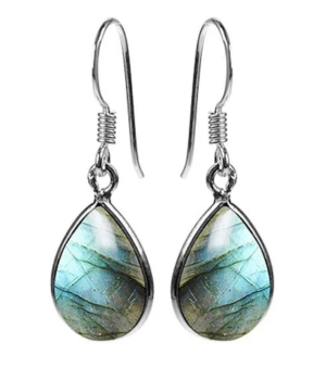 Single Tear Drop Earring - Labradorite