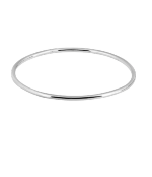 Thin Polished Silver Bangle