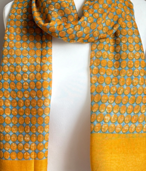Mustard Spotted Scarf
