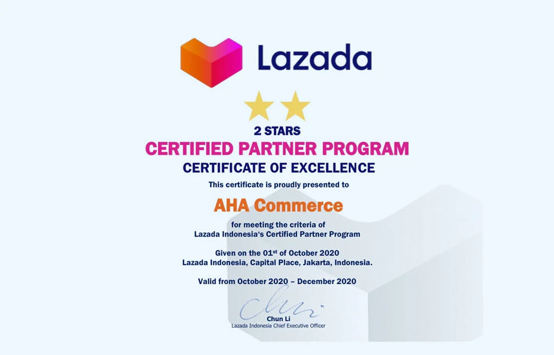 Lazada Partner 2 Bintang Aha Commerce