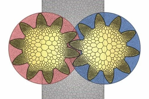 Figure 5: Gears lubrication simulation using SC FLOW MSC Cradle CFD
