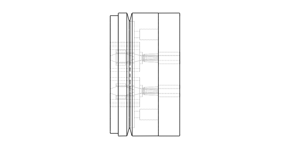 Figure 2a: Flat profile extrusion die side arrangement