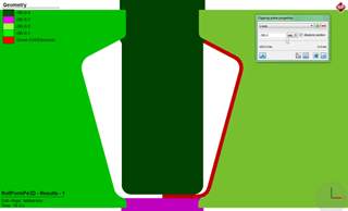 Figure 7: Cross section of the blank in the sixth roll pass