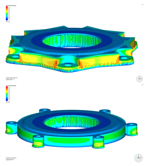 Fig4 - Less material and better distribution prevents the accumulation of local constraints.