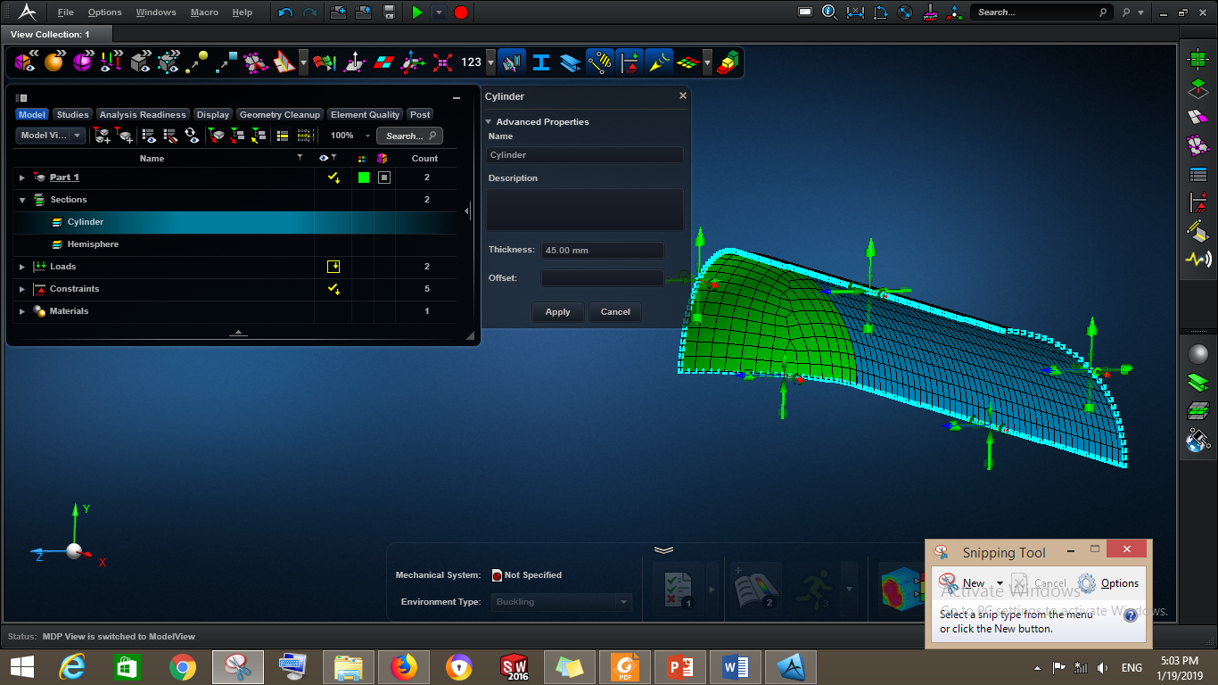 Fig.1 Shell Thickness