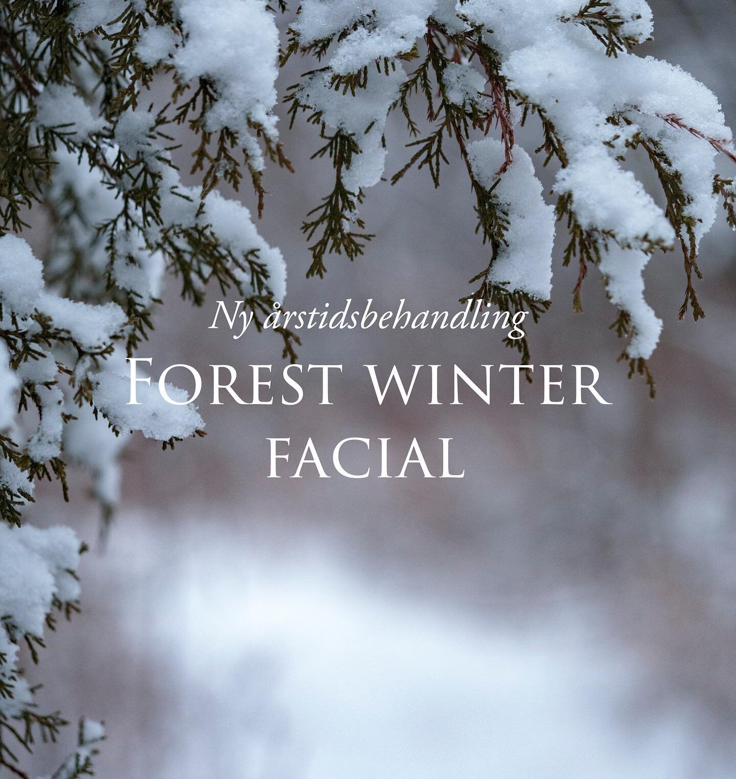 Du kan nu booke tid til vores nye &aring;rstidsbehandling: FOREST WINTER FACIAL ☁️❄️  En smuk efter&aring;rsdag i november blev dette &aring;rs vinterbehandling &ldquo;Forest Winter Facial&rdquo; skabt. 
Denne &aring;rstidsbehandling er Dare to Cares