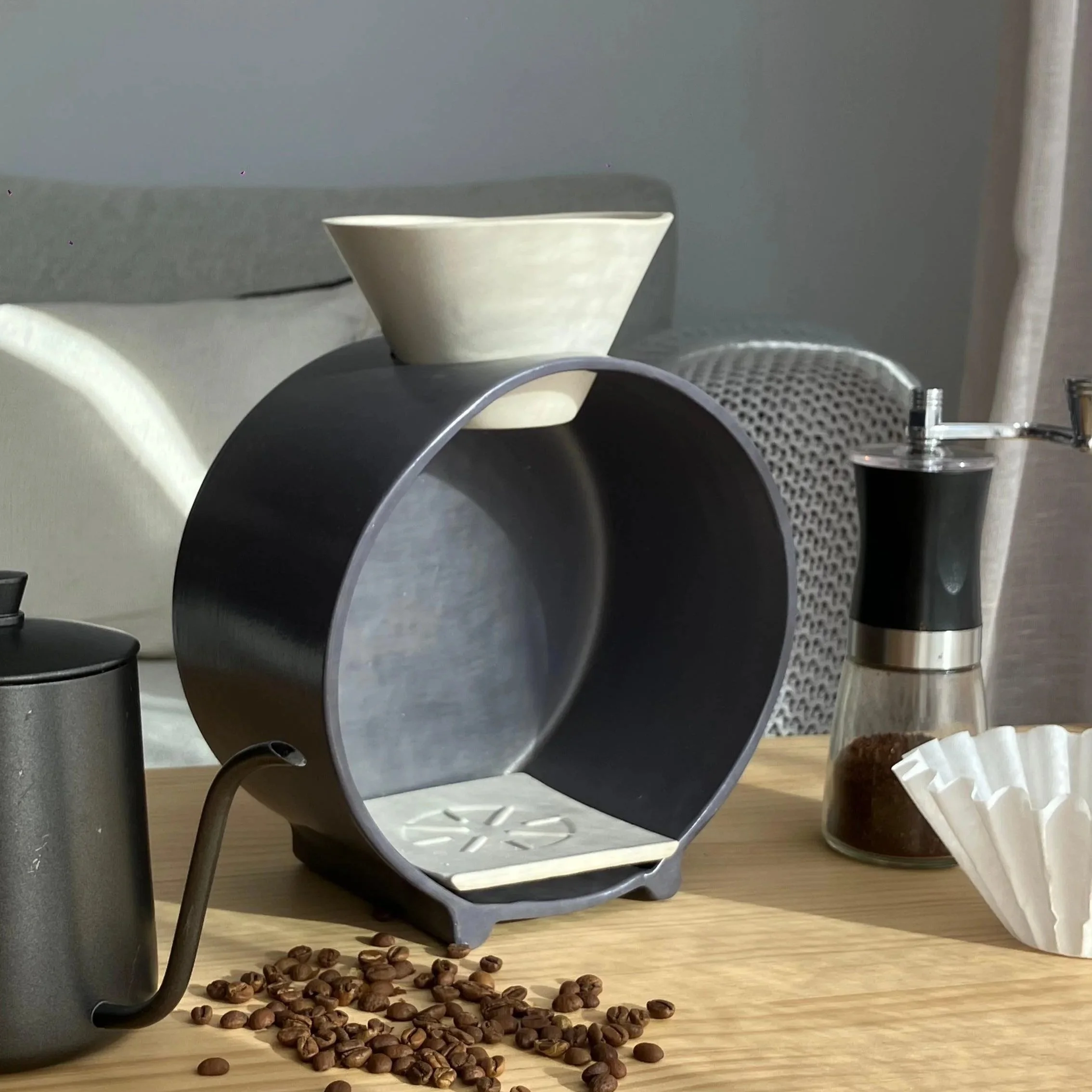 Coffee Dripper - Gris y Blanco