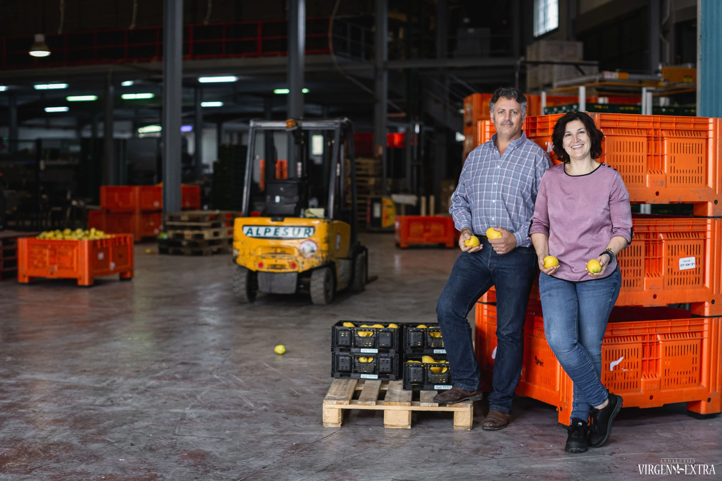 Estela ir Ramon  ekologinių vaisių fasavimo fabriko savininkai | Andalūzija. Virgen Extra
