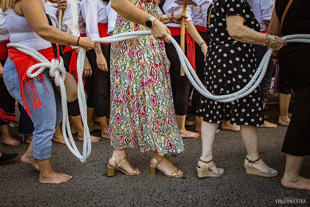 Mergelės Karmen procesija Caleta de Velez mieste | Andalūzija. Virgen Extra