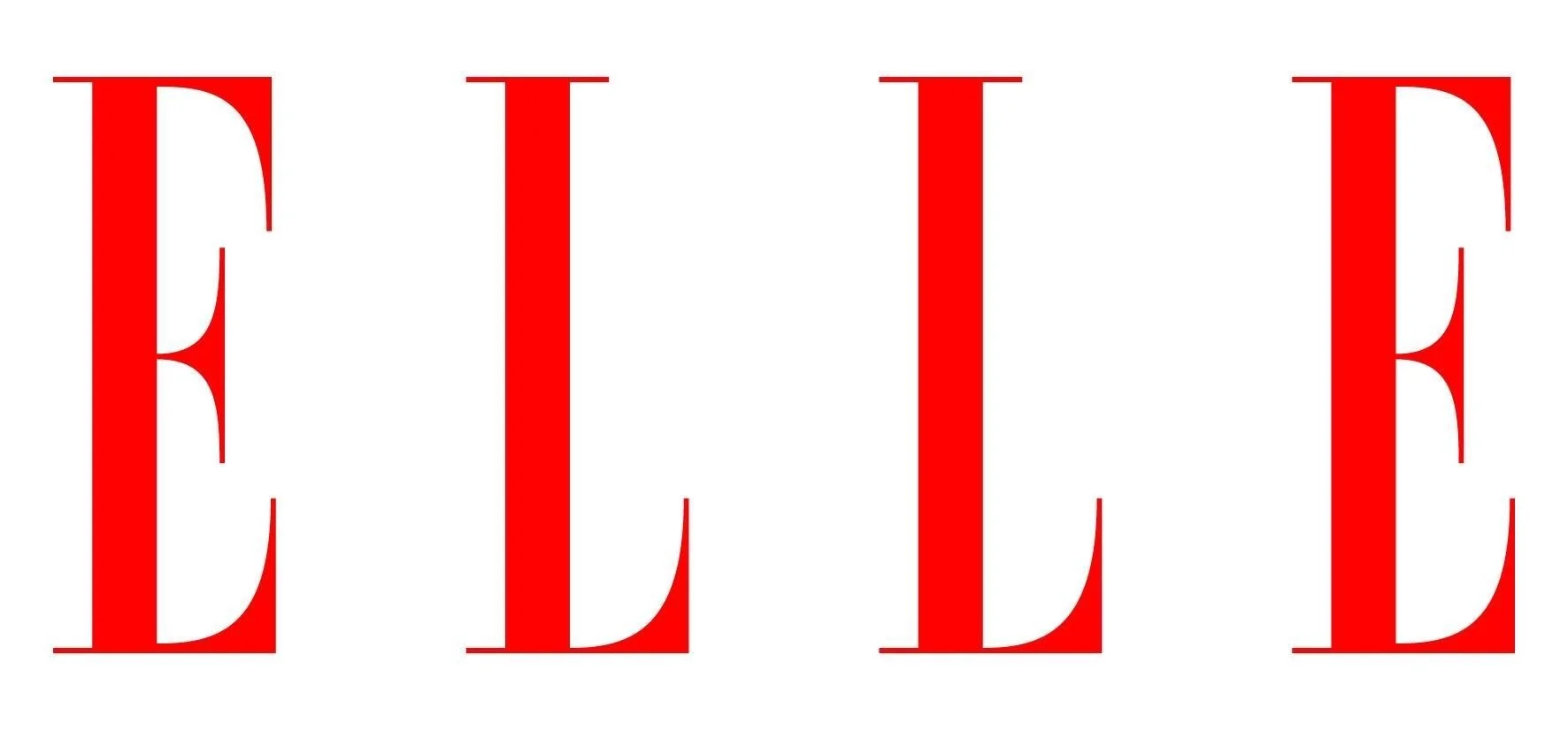 The word "ELLE" written in large red capital letters on a white background.