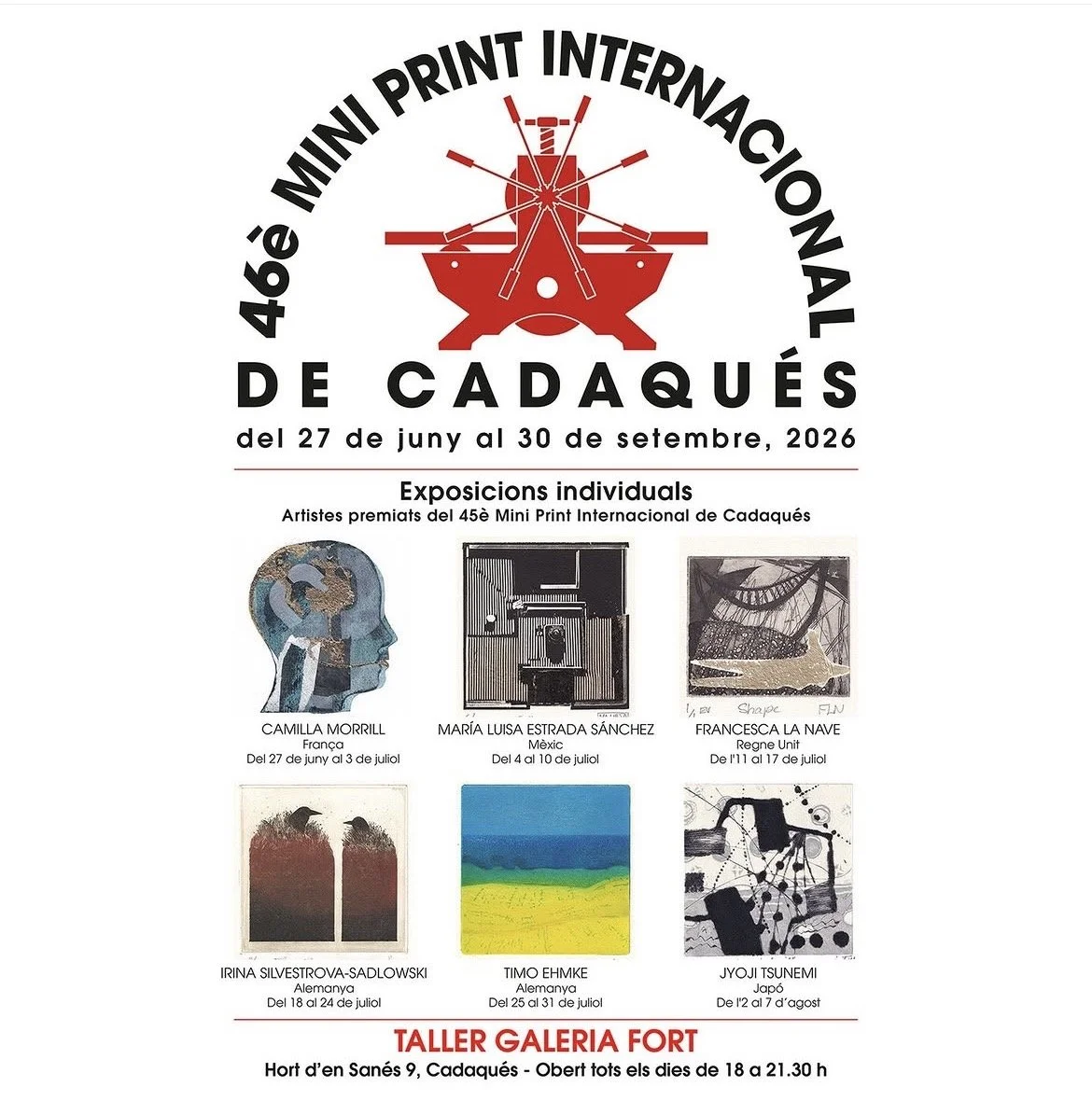 Exhibition at Mini Print Internacional de Cadaques & Mini Print Kazanlak