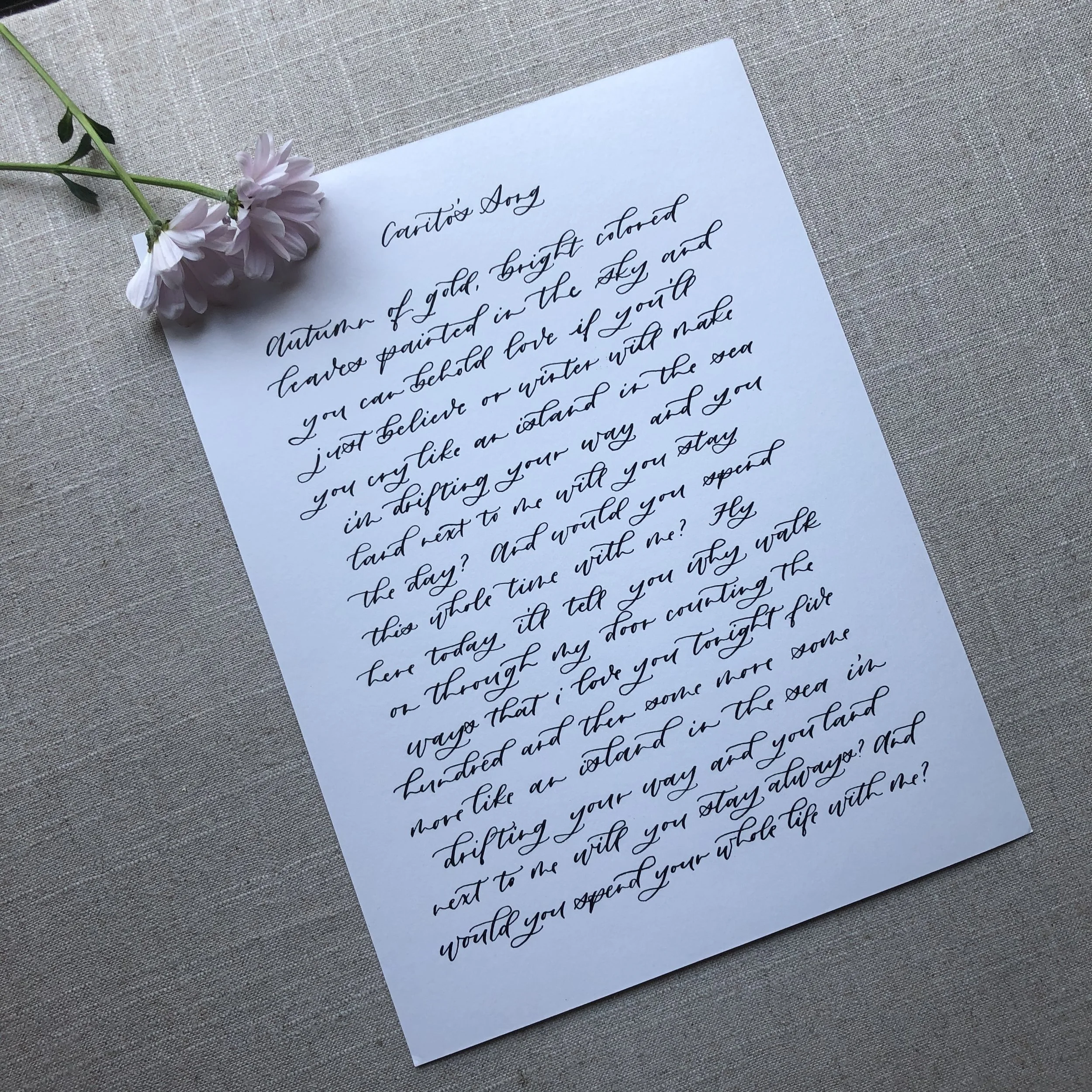 Custom Calligraphy Song Lyrics .jpg