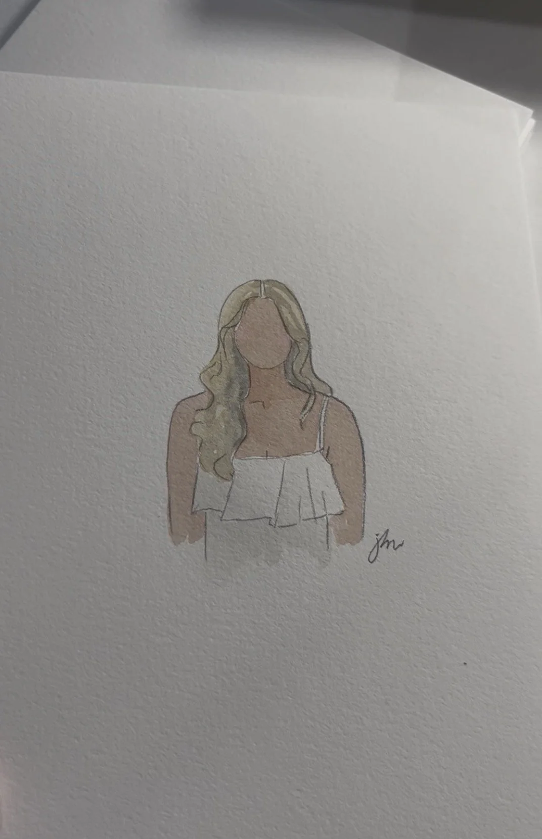 Watercolor Bridal Portrait