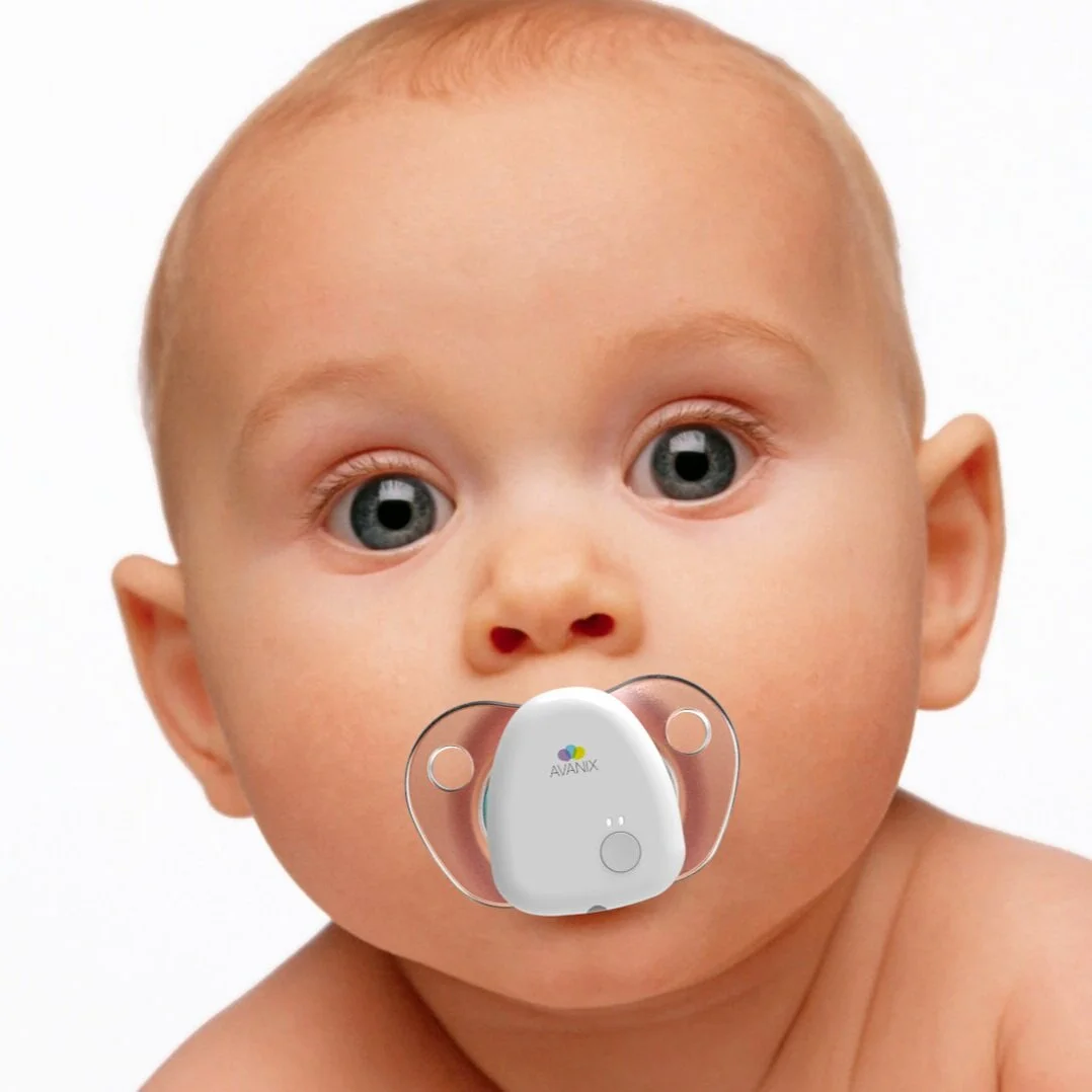 The Avantix pacifier delivers comfort and a seamless user experience for both parents and children. It's designed to endow an aesthetically pleasing and familiar interface to a higly technical product.