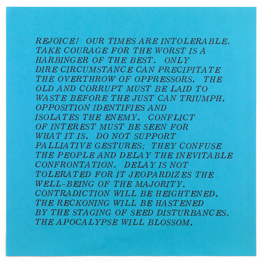Jenny Holzer Rejoice! Our Times.jpg