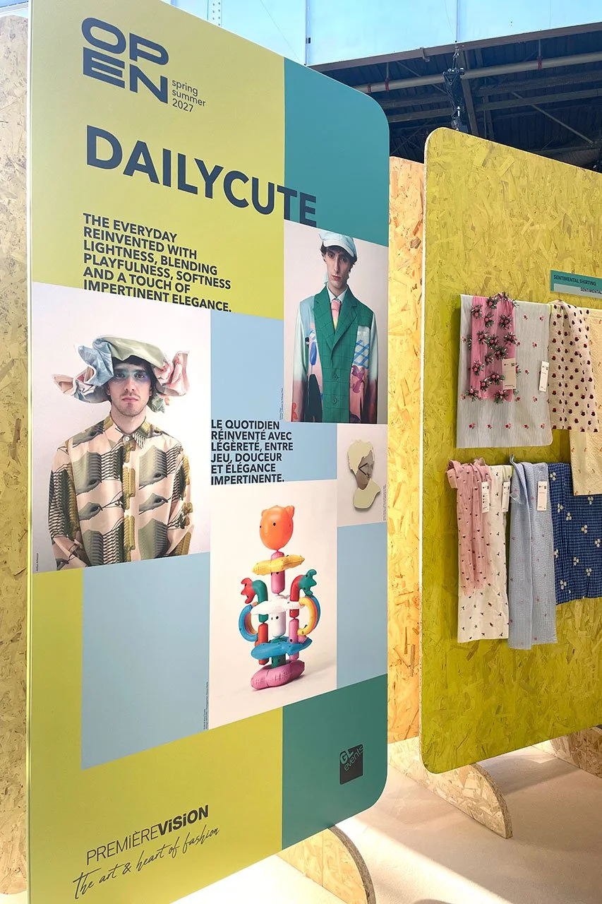 DA signalétique du salon : concept graphique des panneaux d'information mode