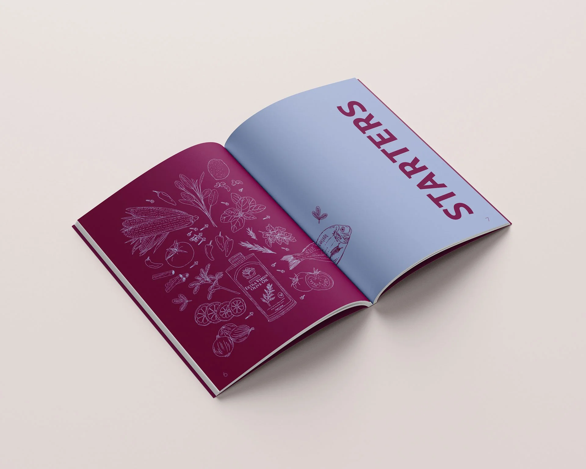 Livre de recette Qatar Cargo Chefs : Double page de chapitre