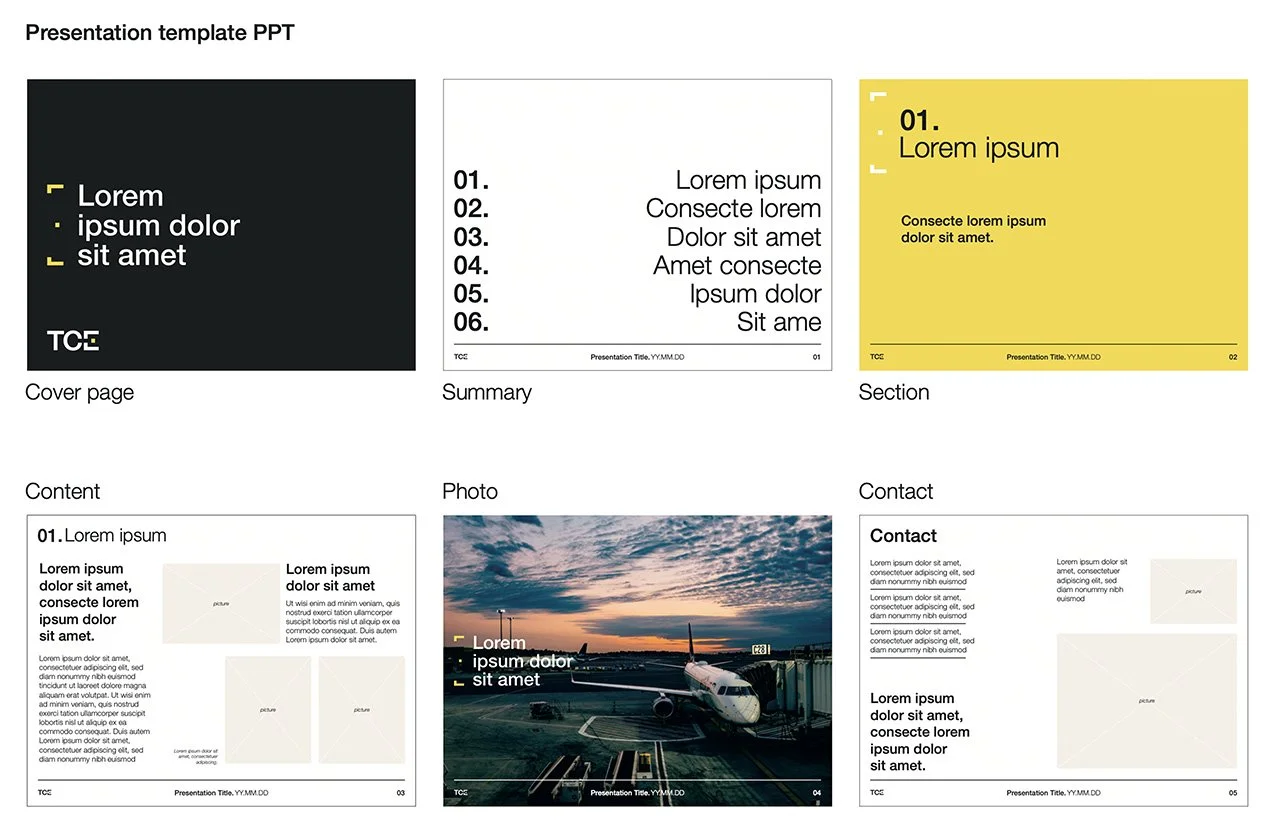 TCE template PPT