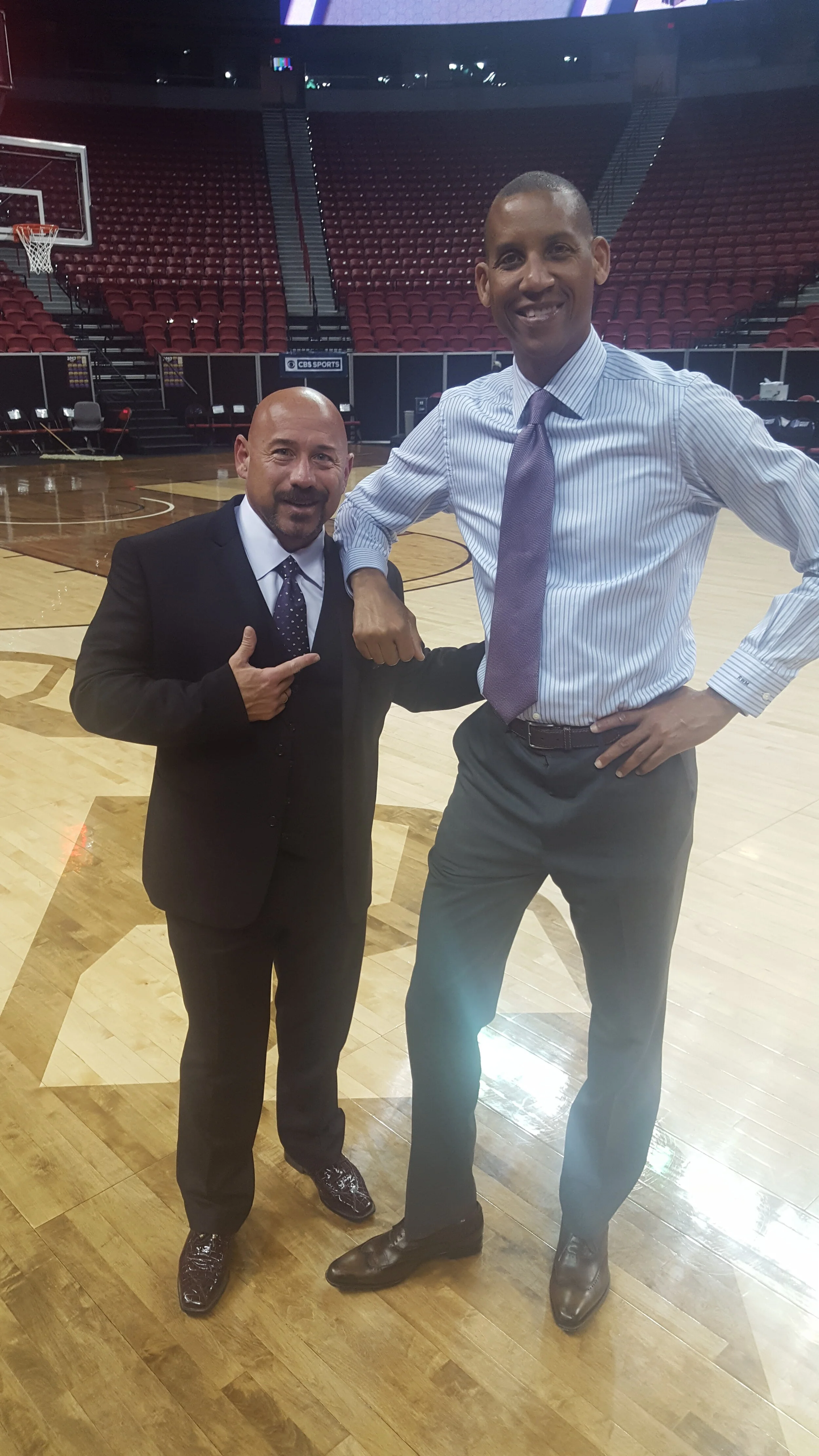 You never know who you're going to run into while doing work during conference tournaments in Las Vegas. Being able to chop it up with NBA legend Reggie Miller annually was always a treat.
