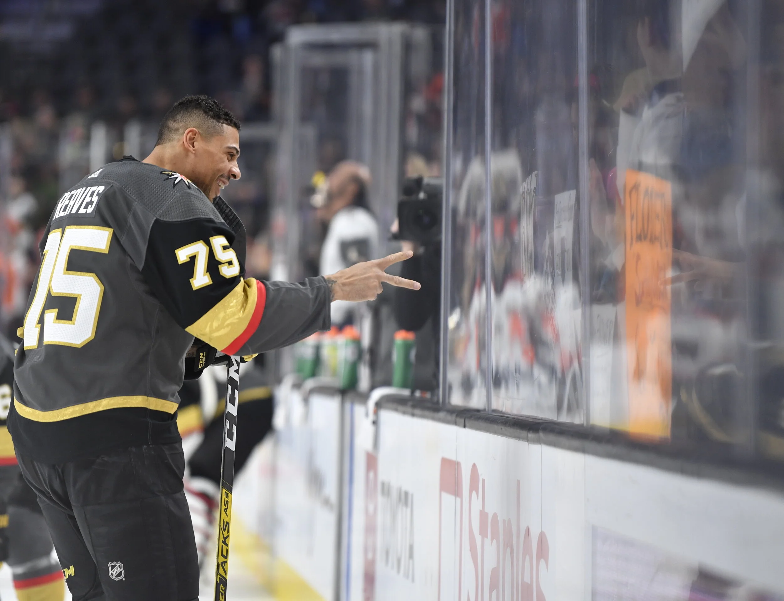 Ryan Reaves has become a fan favorite ever since arriving in Las Vegas, during the Vegas Golden Knights’ run to the Stanley Cup Final in their inaugural season. (Photo courtesy: Vegas Golden Knights)