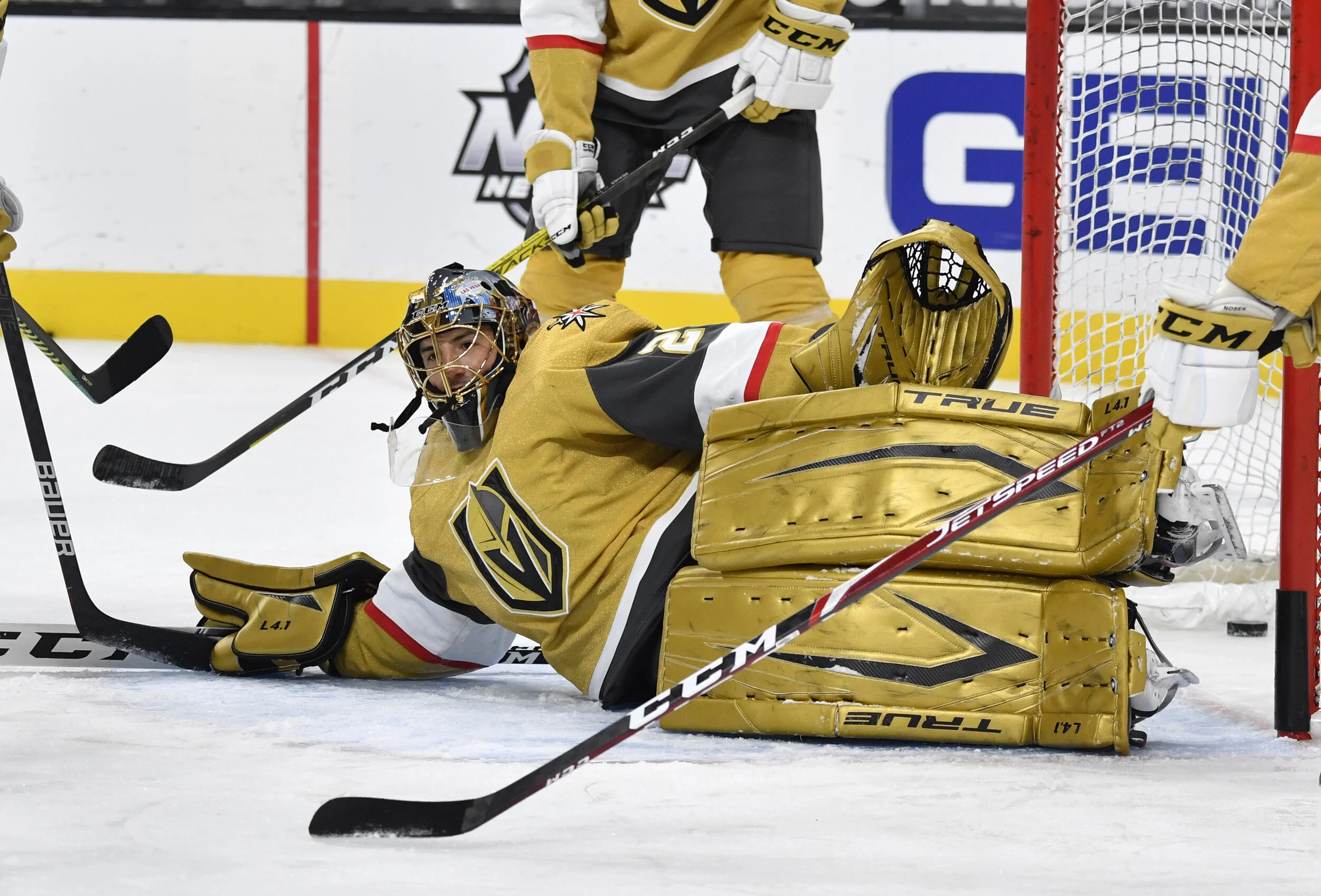 Marc-Andre Fleury boasted a league-best 1.73 GAA on March 11, and continues to have a career season. (Photo courtesy: Vegas Golden Knights)