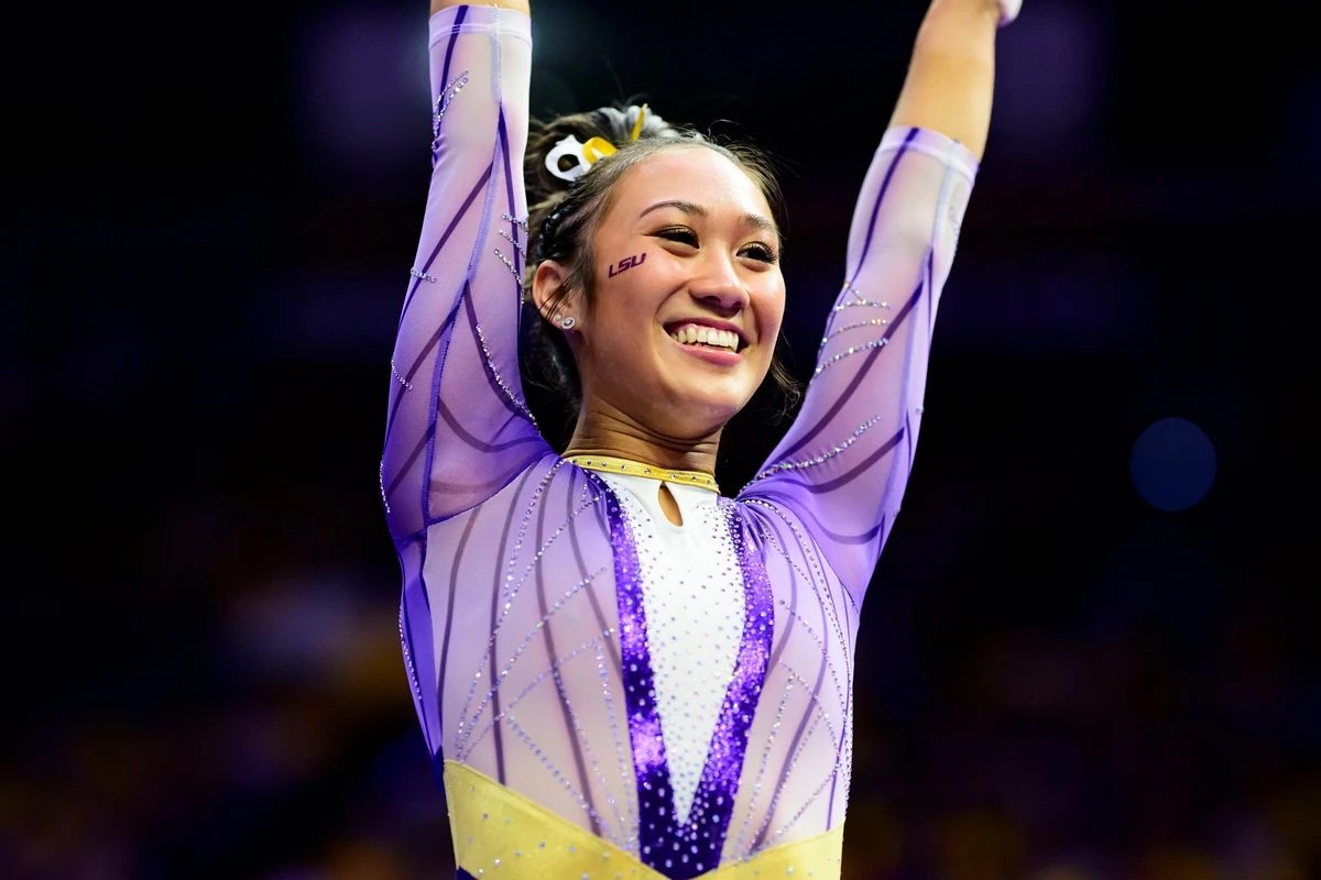 LSU freshman Kailin Chio won the NCAA individual vault title and is a seven-time All-American. Photo courtesy LSU Gymnastics: Gianpaolo Nicolosi