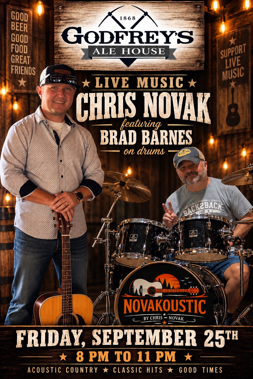 Live Music - Chris Novak Featuring Brad Barnes