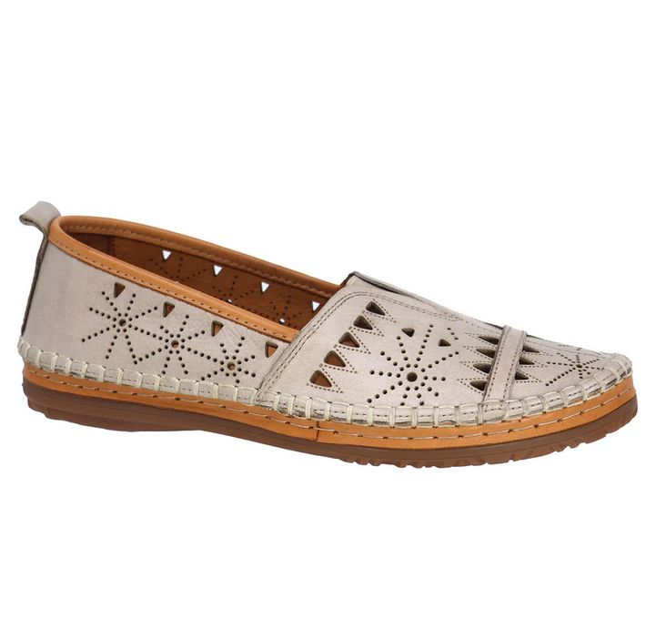 Everly Emily Silver Grey Genuine Leather Shoe