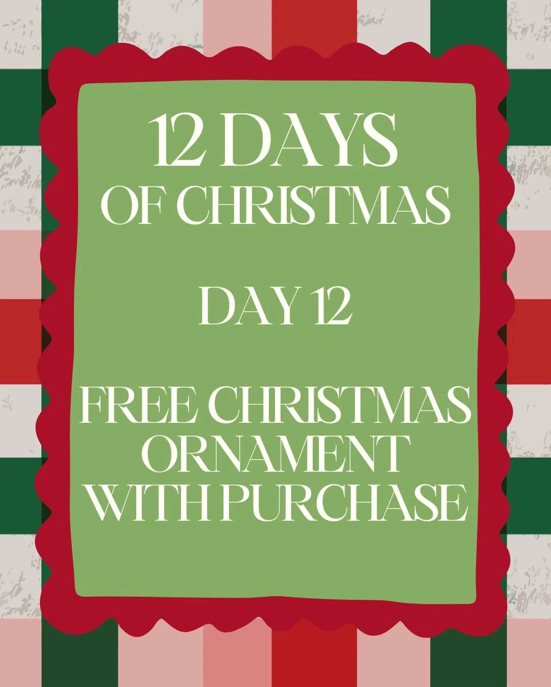 DAY 12 of 12 DAYS OF CHRISTMAS! 🎅🏻

It is our final deal of 12 Days of Christmas 2025 and we are so happy at the turn out this year. ☺️

For TODAY ONLY we are giving away a free ornament at cash with every purchase! 🎄

A little token of our apprec