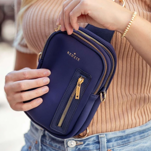 Kedzie Navy Sloane Convertible Sling Bag