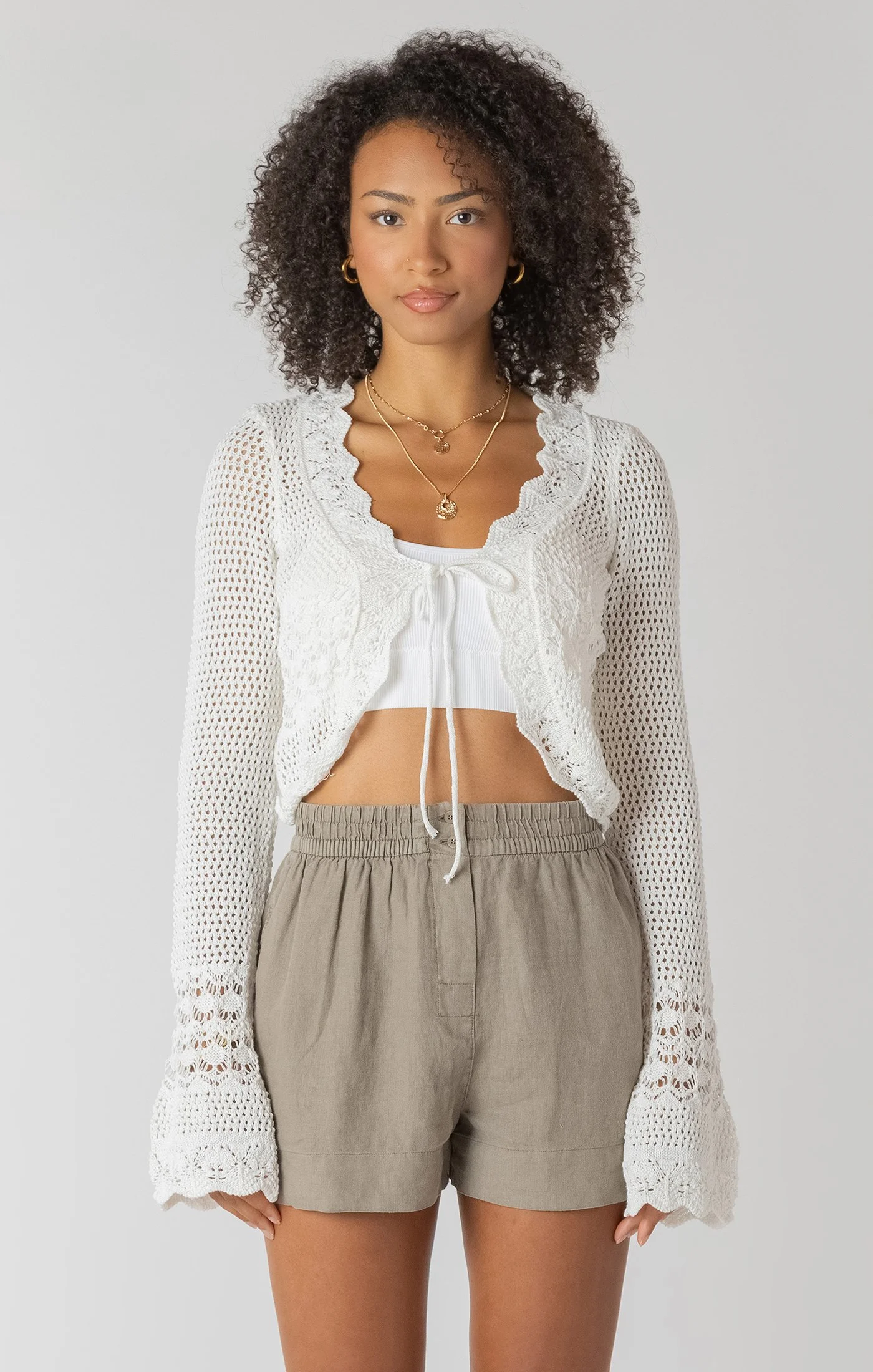 Room 34 Cream Crochet Top