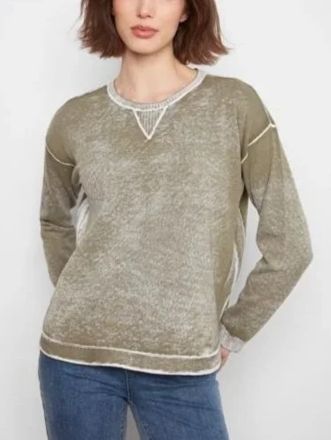 Charlie B Long Sleeve Crew Neck in Vervein