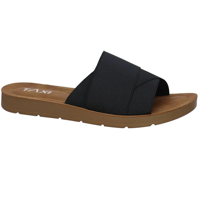 Taxi Jodi Black Slide Sandal